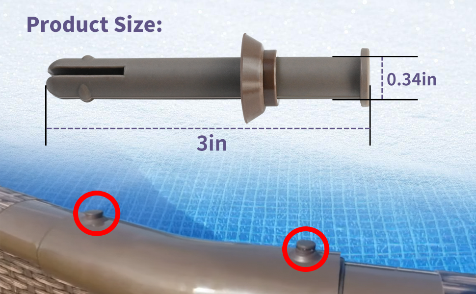 Pack of 6 TJoint Pins Replacement Fit for 18ft & 20ft