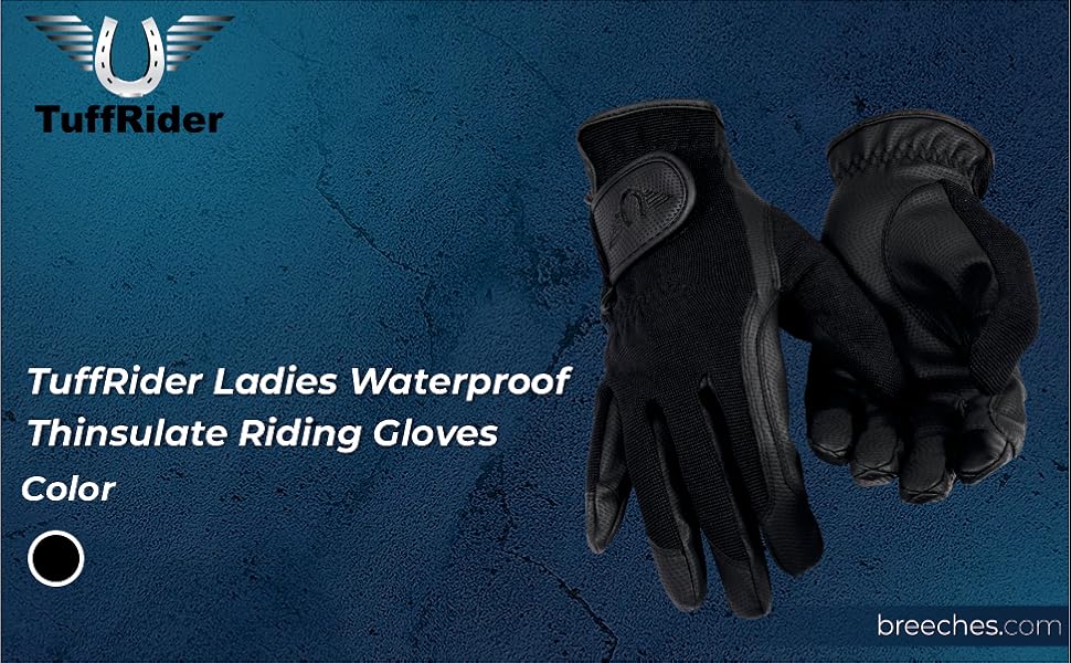 TuffRider Ladies Waterproof Thinsulate Riding Gloves