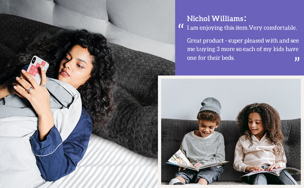 TerriTrophy Triangular Wedge Headboard Pillow Large Bolster