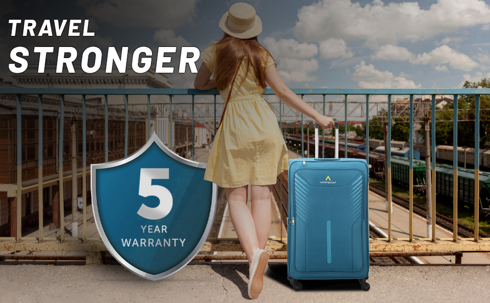 Buy Aristocrat Skyway Set of 2 Medium & Large Size Soft Check in Luggage (69 cm & 79 cm