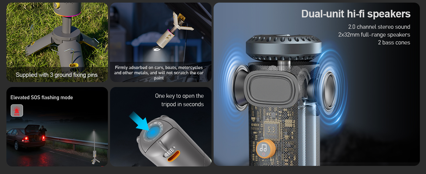 rechargeable telescoping camping light