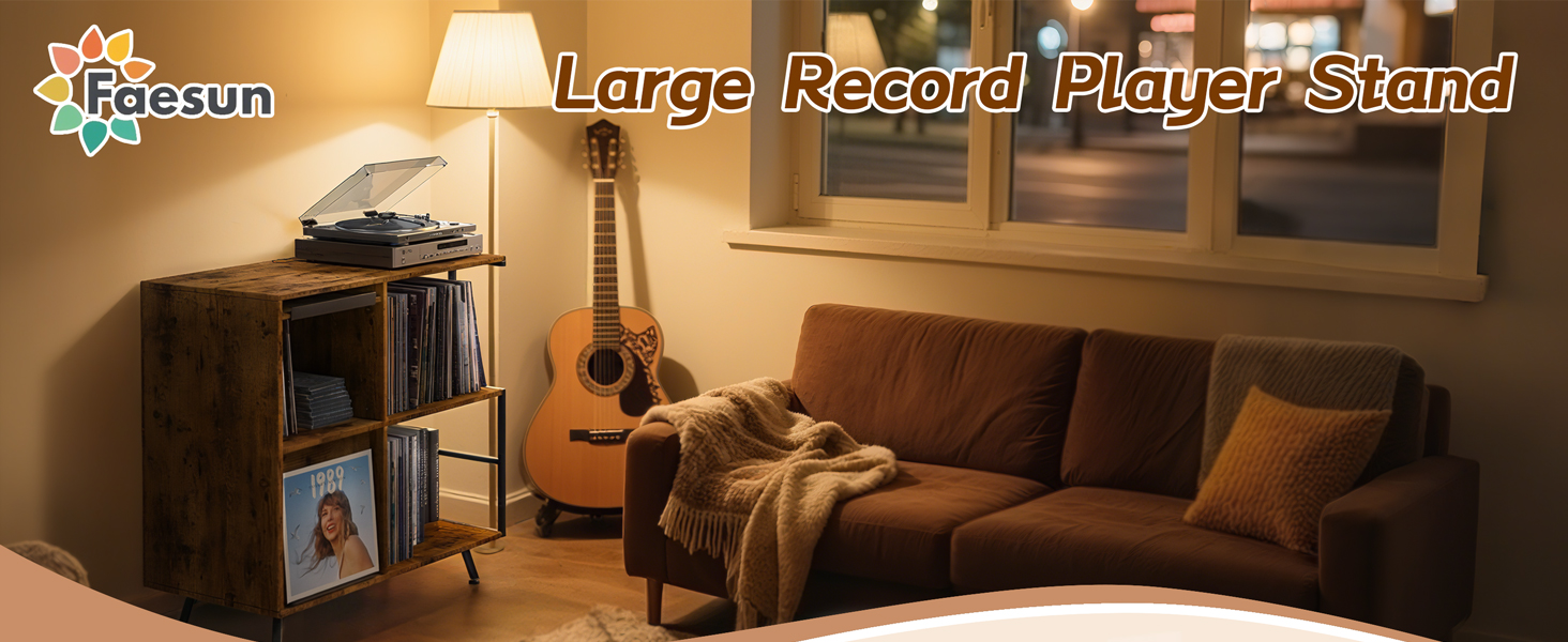 Large Record Player Stand