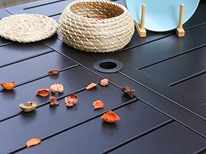 patio set with umbrella