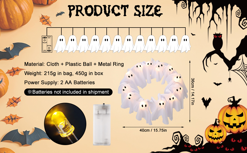 Halloween Ghost Wreath