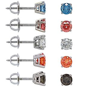 0.40ct Lab Made Diamond Single Stud Earrings for Men