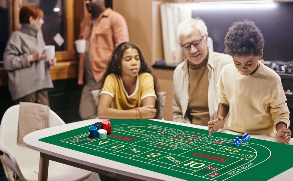 GSE Casino Style Craps Table Top Game Set. Including 36"x72