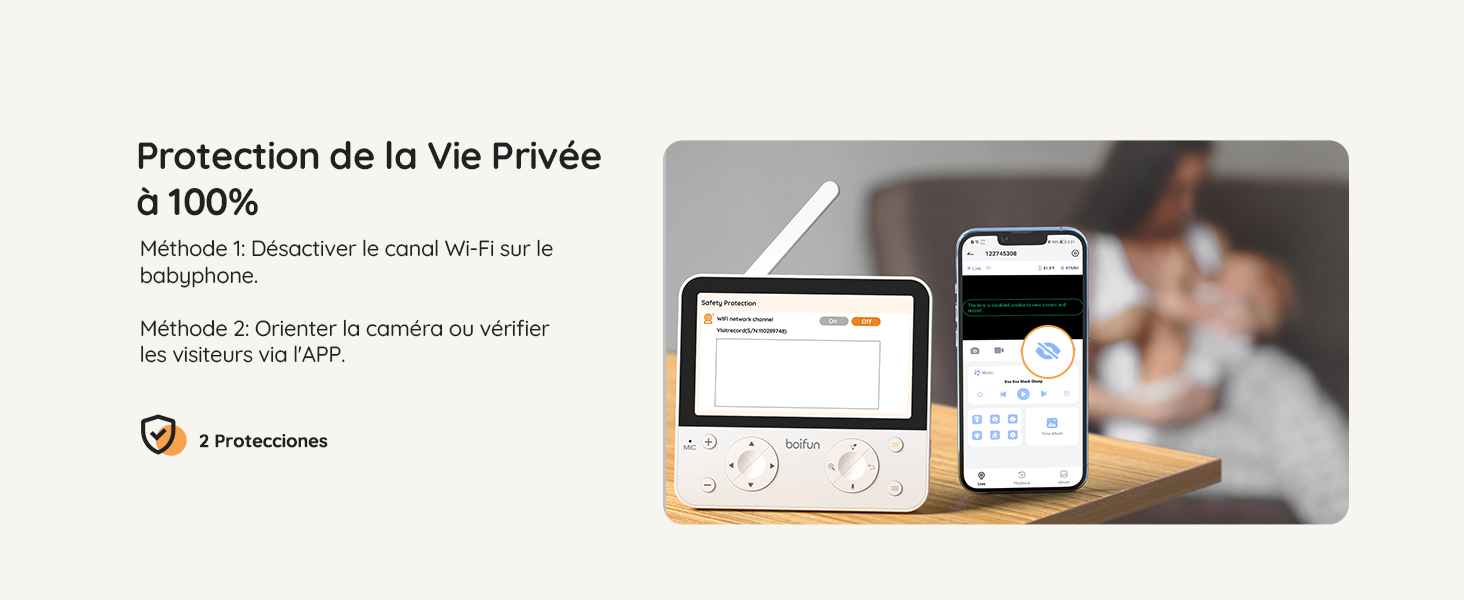 Wifi de la caméra babyphone