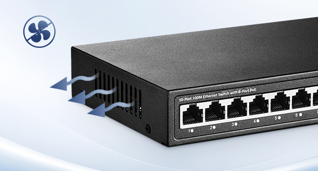 10-Port 100M PoE Switch