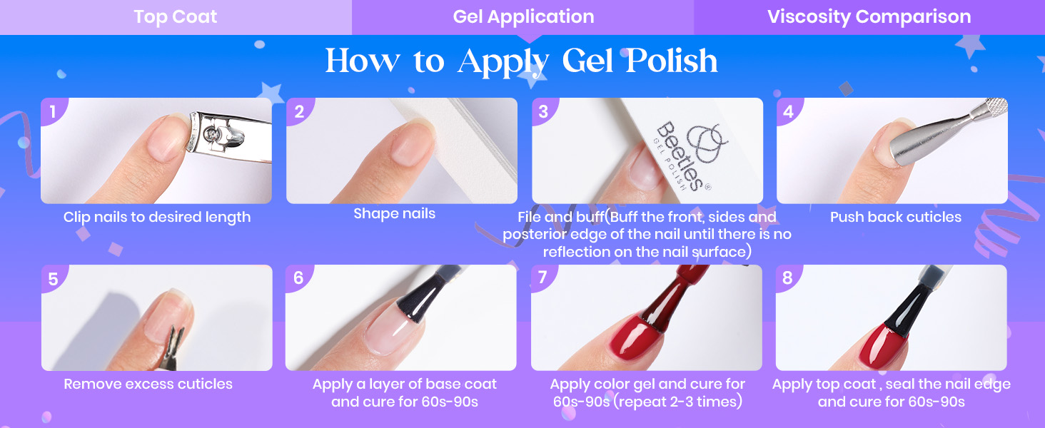 Gel Nail Polish Kit One Color One Bottle