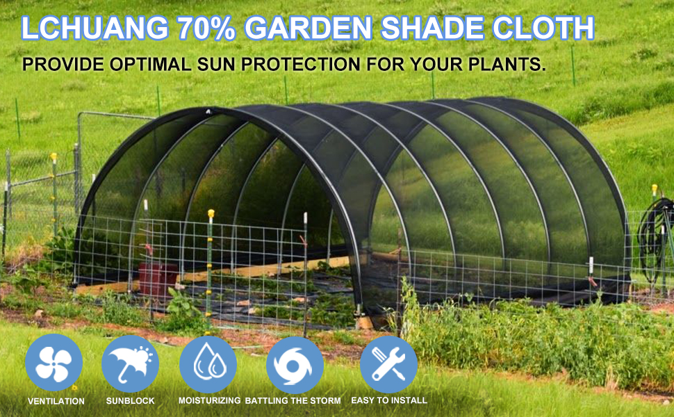 LCHUANG Garden Shade Cloth for Plants,10x13FT 70 Plant