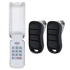 Genie GaGK-R Garage Door Opener Keypad with 2 Pack G3T-R Remoterage Door Openers