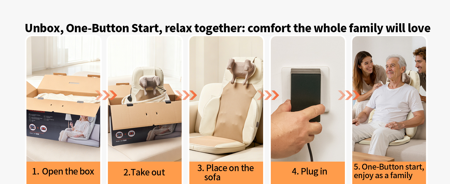 Unbox, One-Button Start, relax together: comfort the whole family will love