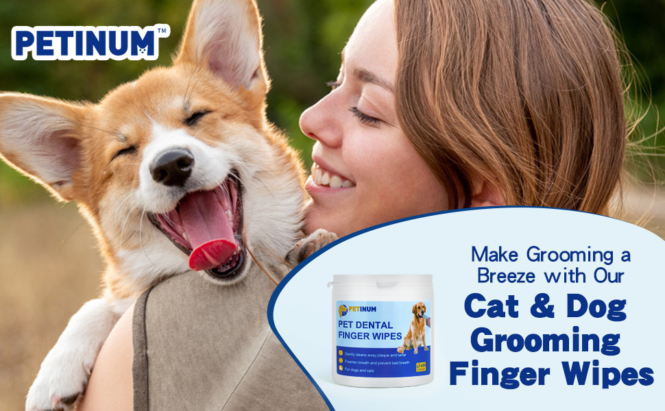 petinum dental finger wipes for plaque remove tartar