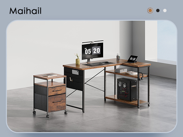 Amazon | Maihail デスク 机 pcデスク パソコンデスク l字デスク