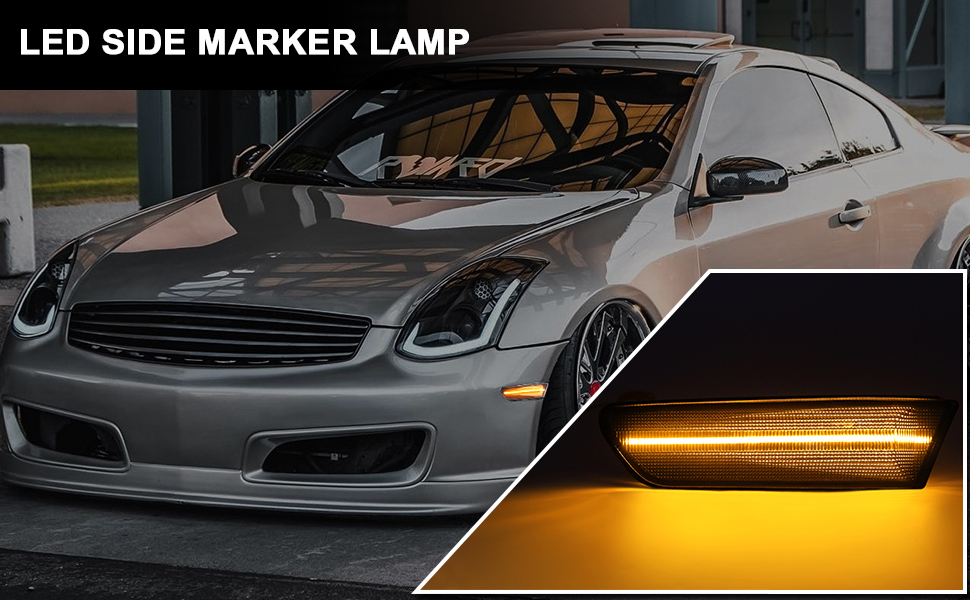 Aexploer Side Marker Lights LED Compatible with G35 2D