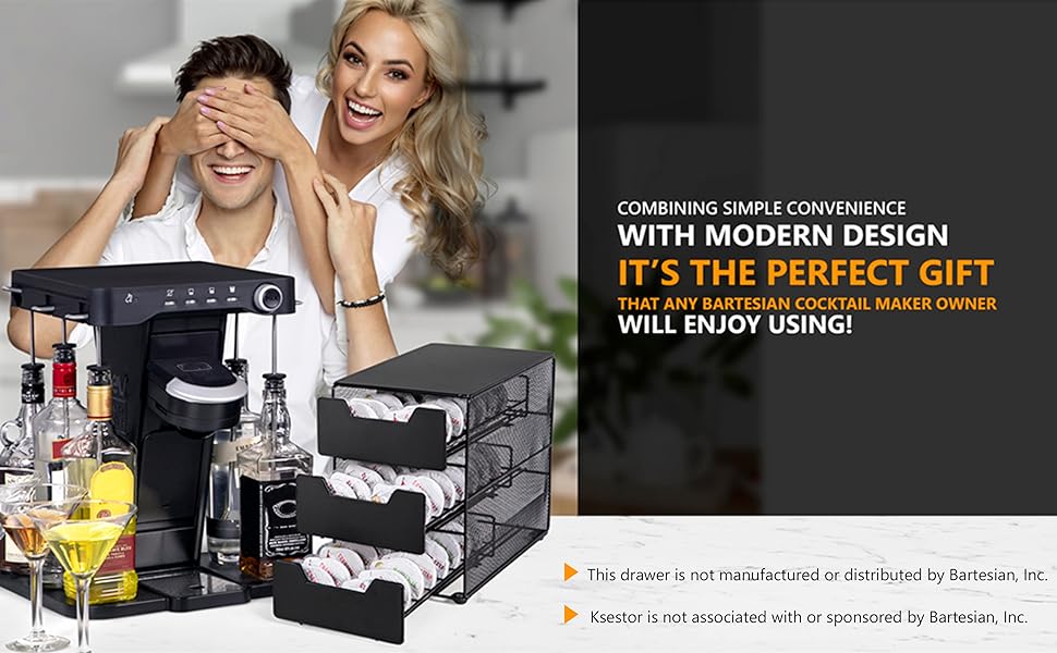 Premium Storage Drawer for Bartesian Capsules by Ksestor