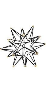 Metal Geometric Star Sculpture