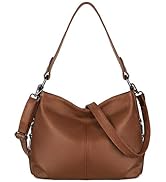 YALUXE Genuine Leather Shoulder Bags Stylish Hobo Handbags Purses Crossbody Bags for Women