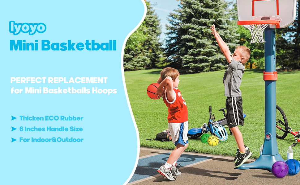 Iyoyo Mini Basketballs , 5 Pack 6" Small Basketball Set