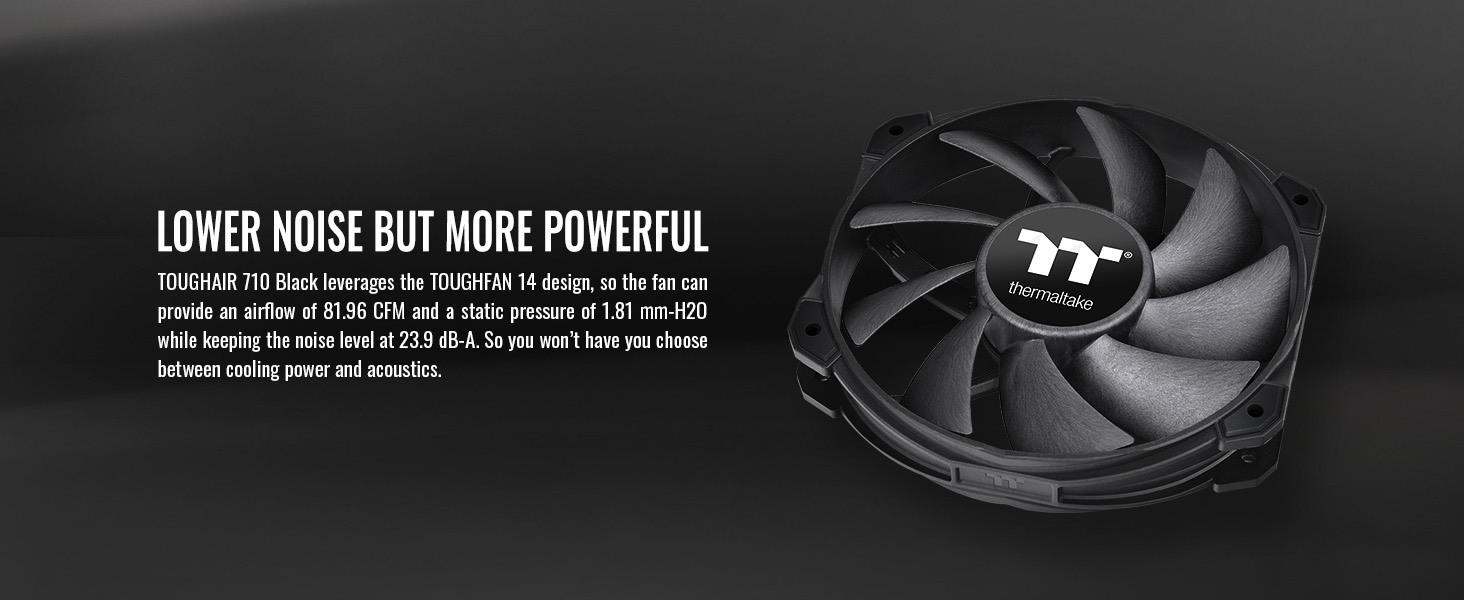 TOUGHAIR 710 Black CPU Cooler - Lower noise but more powerful