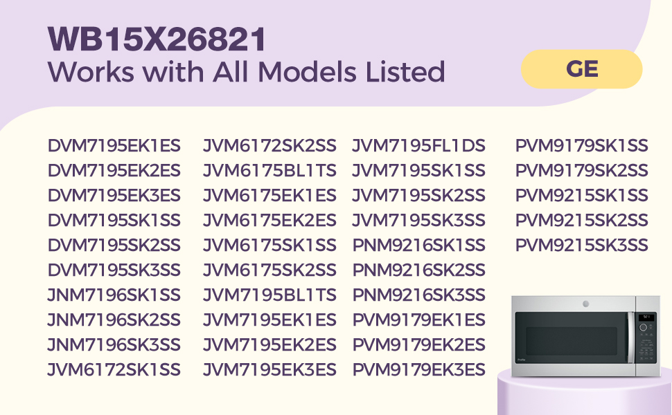 Upgraded WB15X26821 Door Handle Replacement Compatible with GE Microwave Oven