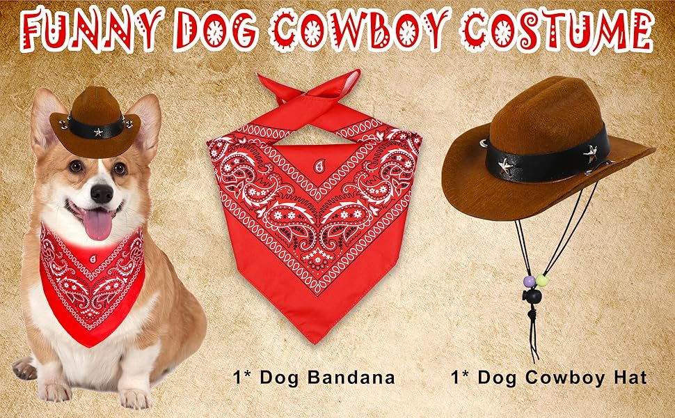 GOYOSWA Dog Halloween Costumes, Dog Cowboy Costume