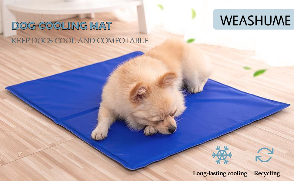 WEASHUME Dog Cooling Mat Self Cooling Gel Pad Dog Cool Mat Pressure