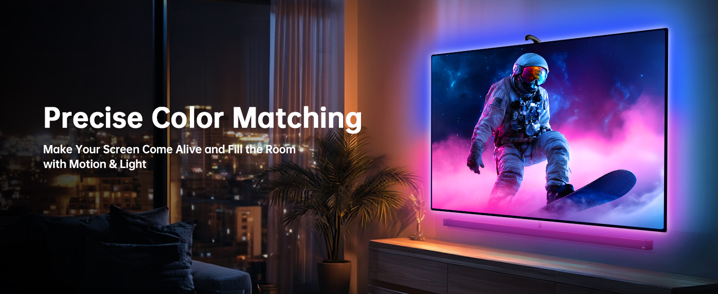 tv led backlight sync to screen behind tv lights that change with tv smart reactive