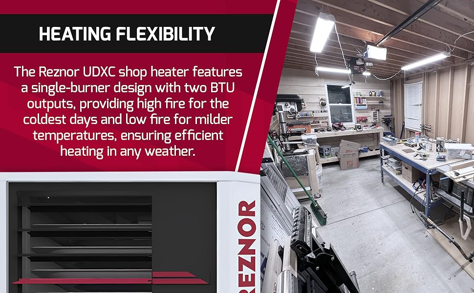 Reznor 45,000 BTU Unit Natural Gas Heater Indoor Use Garage