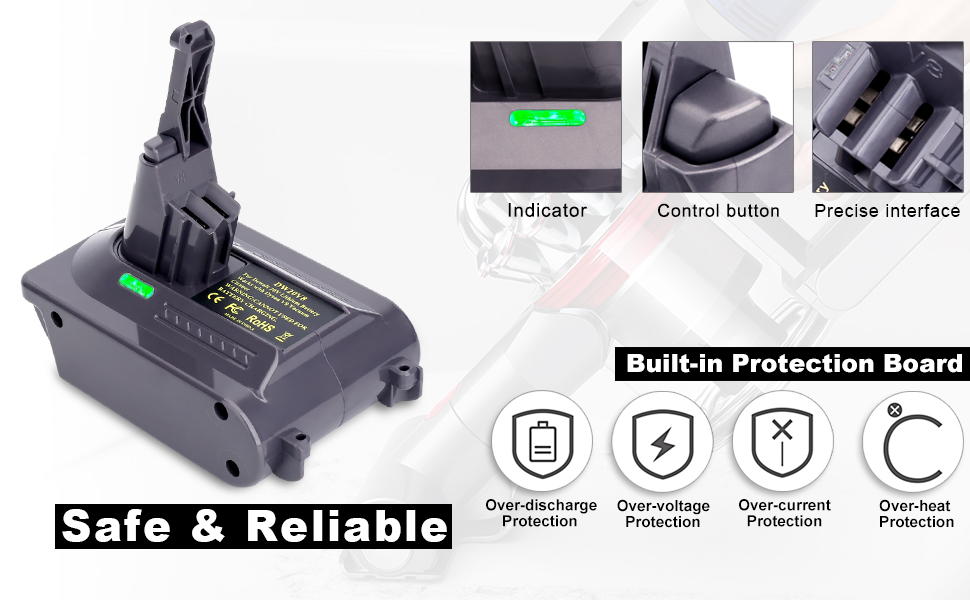 This V8 battery adapter DW20V8 is replacement for V8 Battery SV10 215681 967834-05