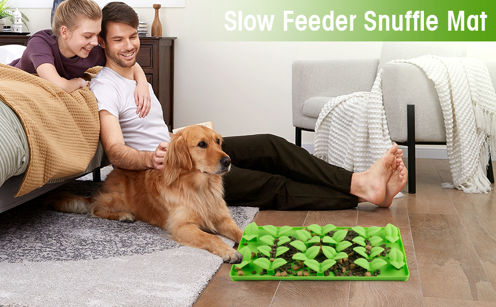Slow Feeder Dog Bowls,Durable Silicone Snuffle Mat