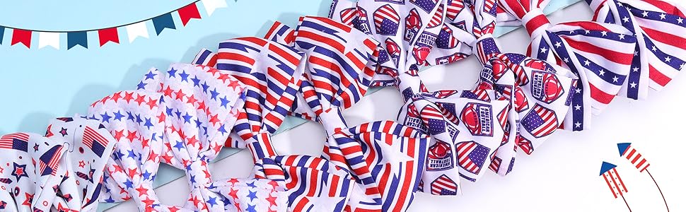 4th of july hair bow