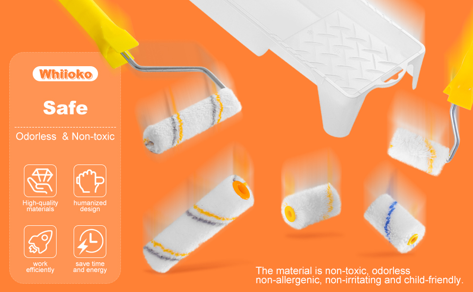 WHIIOKO Small Paint Roller Brush 2 Inch Paint Roller 10 Pcs Mini Paint