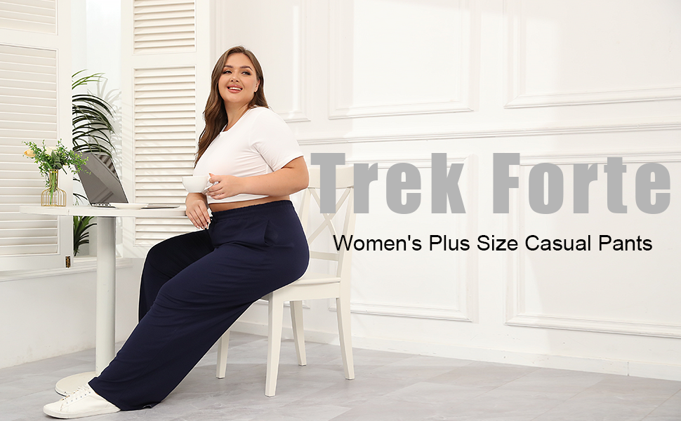 Amazon.com: Trek Forte Women's Plus Size Wide Leg Pants
