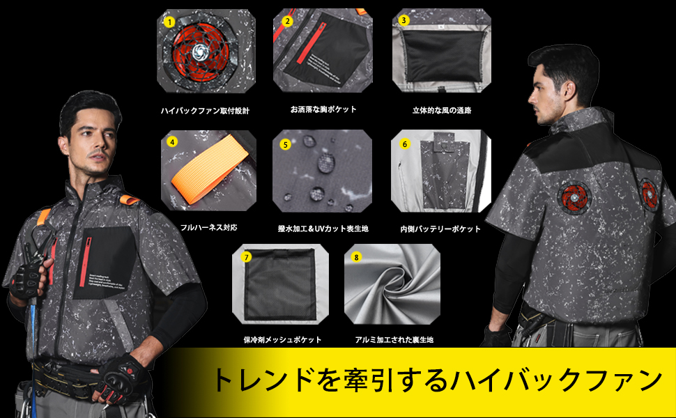 Letibeファン付きベスト ハイバックファン 空調服 ファンバッテリーセット Amazon.co.jp: [Letibe] 【日本優良企業】 37460mAh 42V 最強