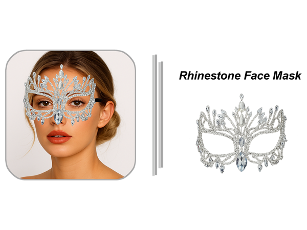 Amazon.com: XSBODY Bling Rhinestone Masquerade Mask For