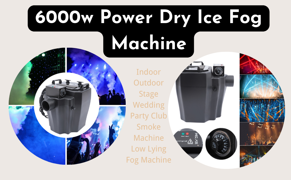 Mașină de ceață cu gheață uscată de 6000w