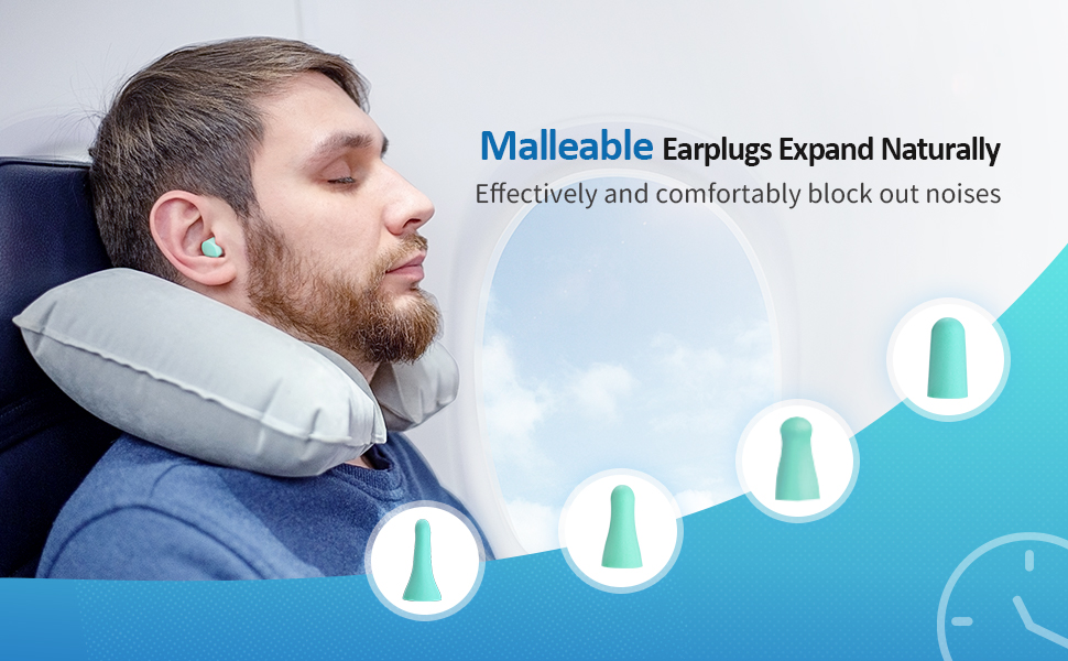 Ultra Soft Foam Earplugs, Noise Cancelling Earplugs for Sleeping, 38dB