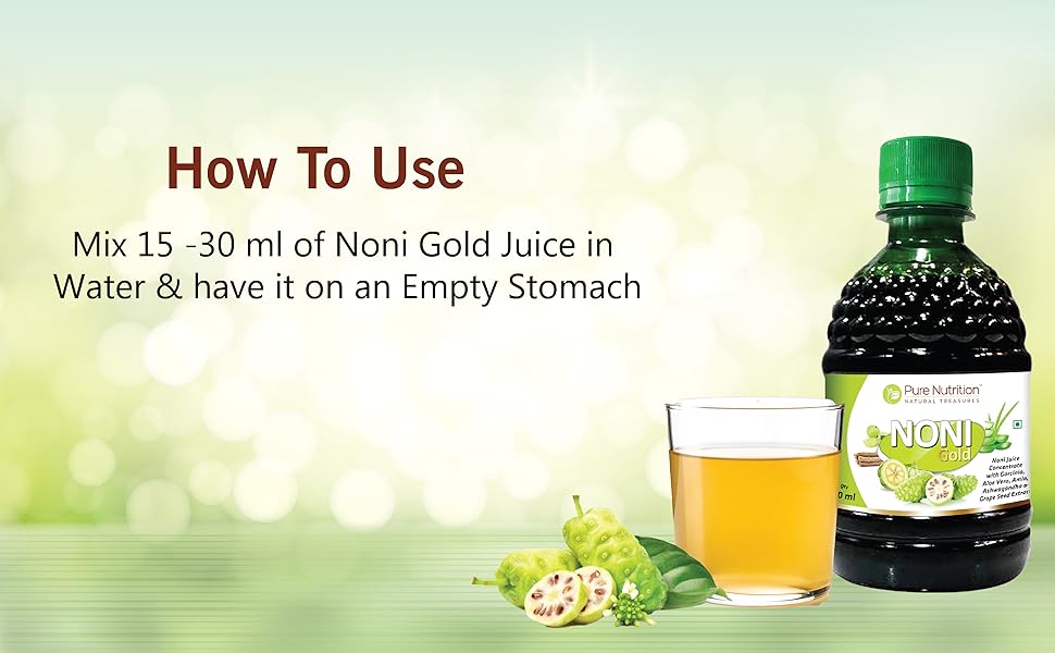 Buy Pure Nutrition Noni Gold Detox Juice with Garcinia, Aloe Vera, Amla