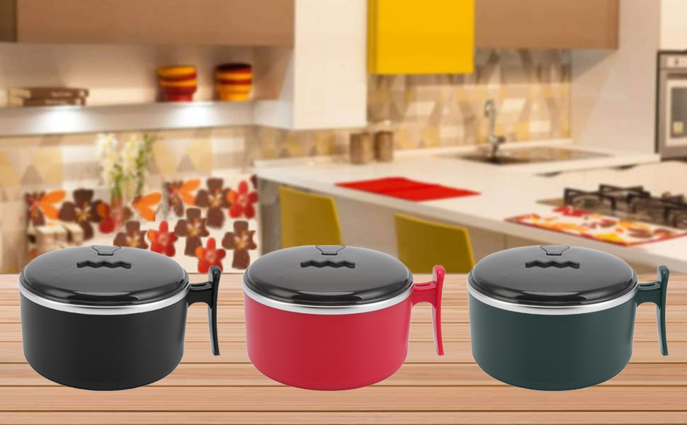 MOUMOUTEN Insulated Bowl, 304 Stainless Steel Ramen Bowl