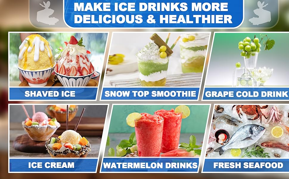 Electric Ice Shaver Crusher 4 Blades Ice Crusher Shaver