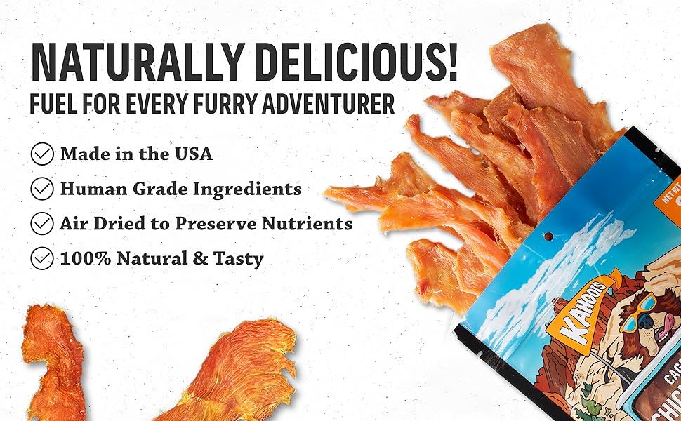 KAHOOTS Jerky for Dogs, Gluten Free Dog Treats, Grain Free