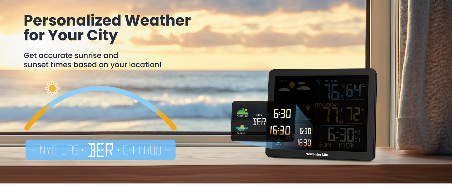 Weather Station Wireless Indoor Outdoor Thermometer