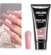 Gellen Poly Gel Builder Nail Gel for Nail Extension Nail Strengthener, 60 g 08 Pink Nude Nails En...