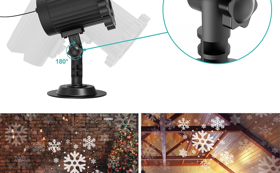 Javieror Christmas Projector Lights,Waterproof Snowfall Xmas Projector
