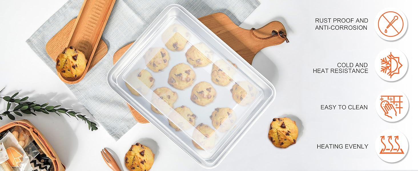 Herogo Baking Pan with Lid, 9 x 12 Inch Stainless Steel