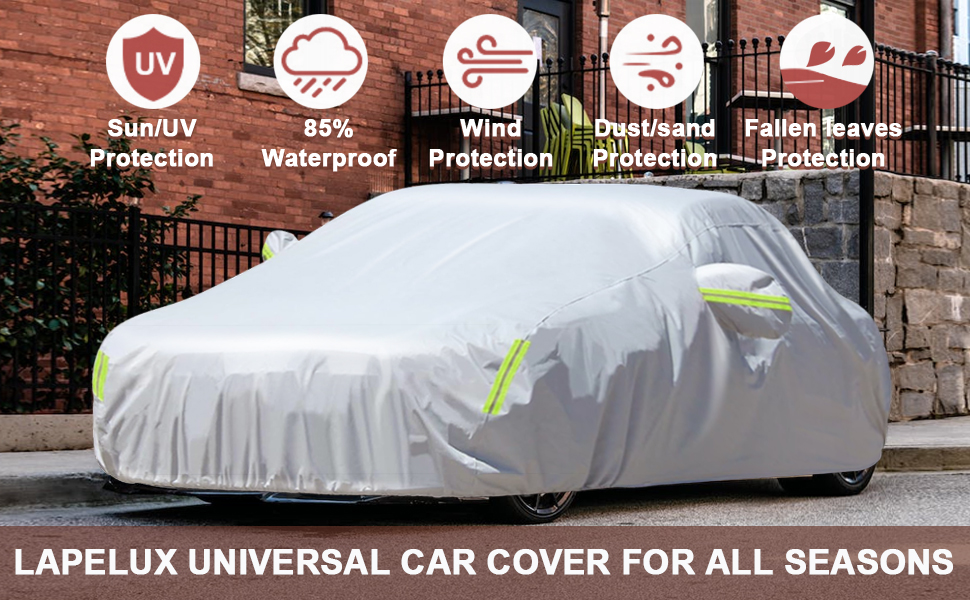 Car Cover Waterproof All Weather for Automobiles, Outdoor Full Cover