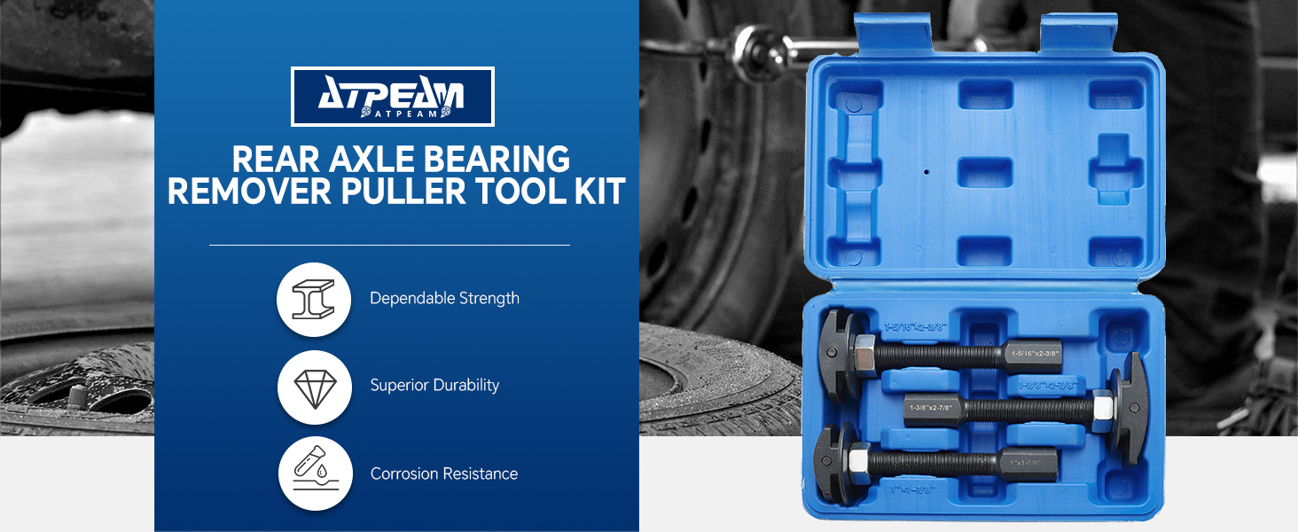 ATPEAM Rear Axle Bearing Remover Puller Tool Kit, 3Piece