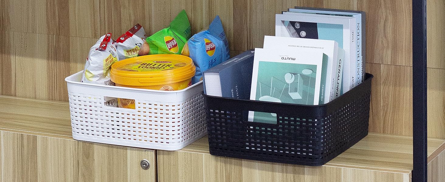 storage baskets for shelves
