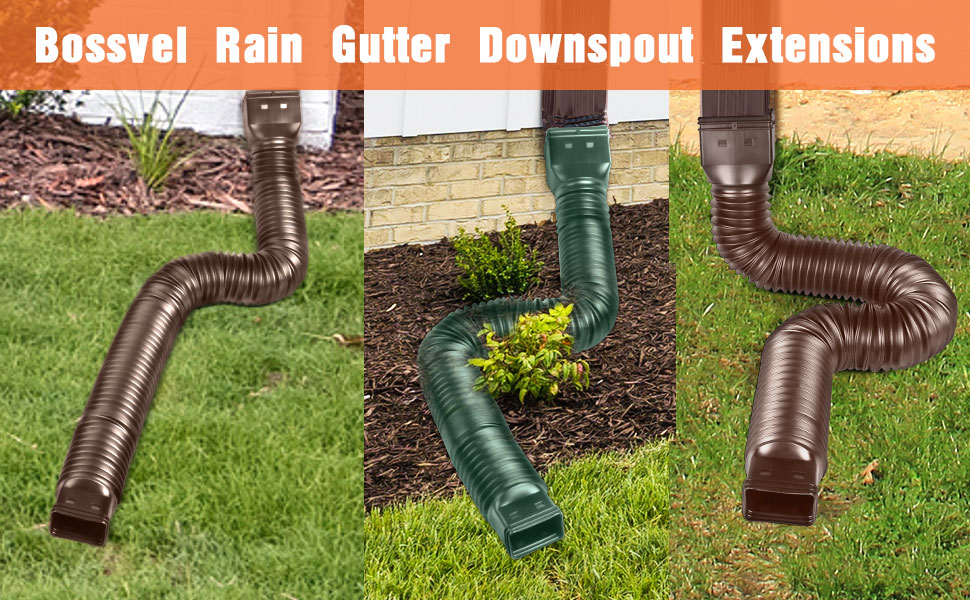 Bossvel Gutter Downspout Extensions,Downspout Extender,Rain Gutter